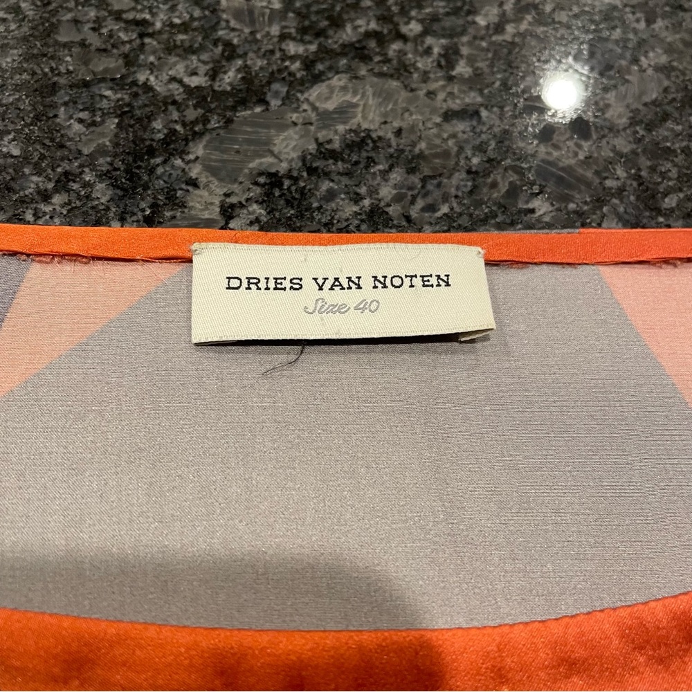 Vintage Dries Van Noten Coral Silk Top Size 40 - Picture 16 of 16